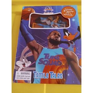 Space Jam A New Legacy Tattle Tales Lebron James  w/4 Figurines and Storybook